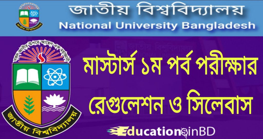 জাতীয় বিশ্ববিদ্যালয়ের প্রিলিমিনারী টু মাস্টার্স প্রোগ্রামের রেগুলেশন ও সিলেবাস /জাতীয় বিশ্ববিদ্যালয়ের প্রিলিমিনারী টু মাস্টার্স প্রােগ্রামের রেগুলেশন ও সিলেবাস। মাস্টার্স ১ম পর্ব পরীক্ষার রেগুলেশন ও সিলেবাস