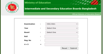 SSC Board Result with Roll Number 2024