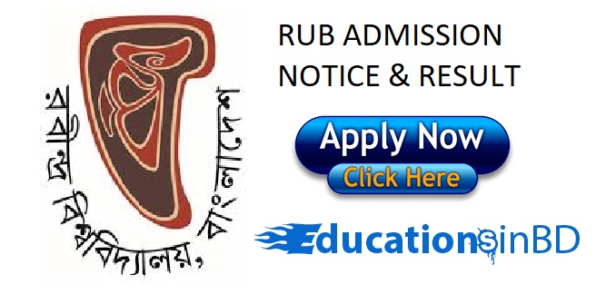 Rabindra University Bangladesh Admission Test Notice Result 2018-19 rub.ac.bd