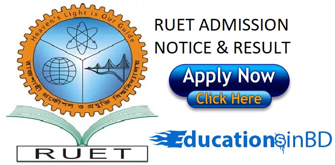 RUET Admission Test Notice Result For Session 2018-2019 www.ruet.ac.bd