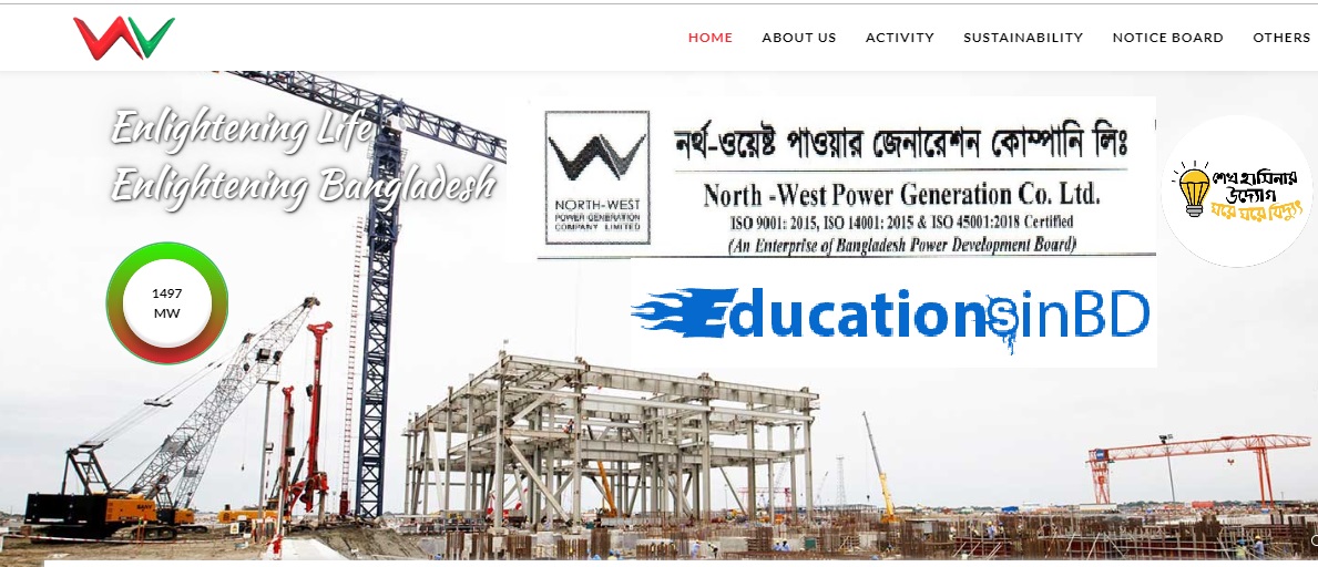 North-West Power Generation Company Ltd NWPGCL Exam Date Admit Result 2018
