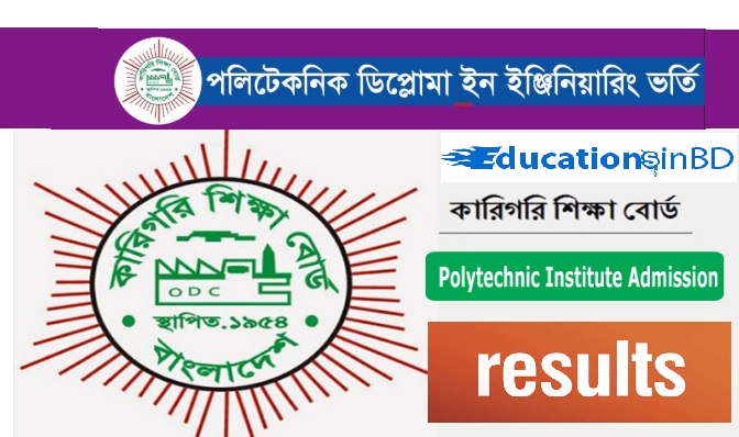 Polytechnic Diploma Admission Circular Result Session 2019