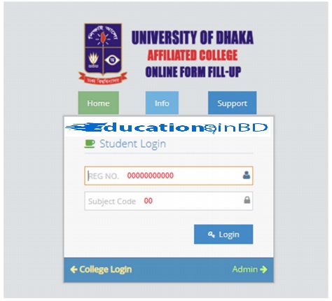 DU 7 College Online Form Fill Up Instruction